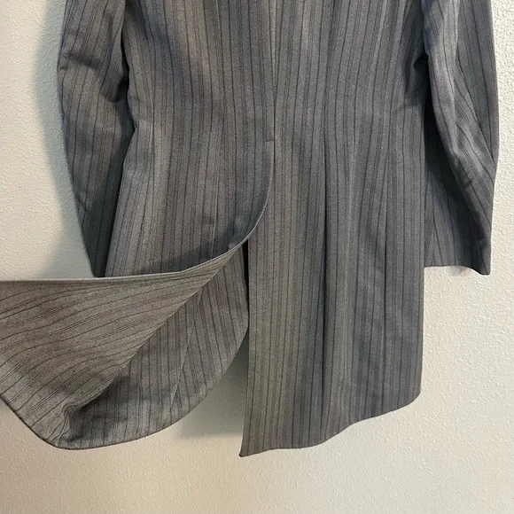 Vintage Yves Saint Laurent One Button Stripe Tailcoat Tuxedo Top 38 R - Picture 7 of 16